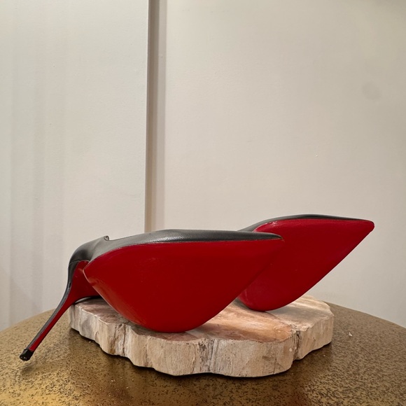 Christian Louboutin Alta Iowa 120 Black Calf Leather Pumps Size 37 - Picture 13 of 16